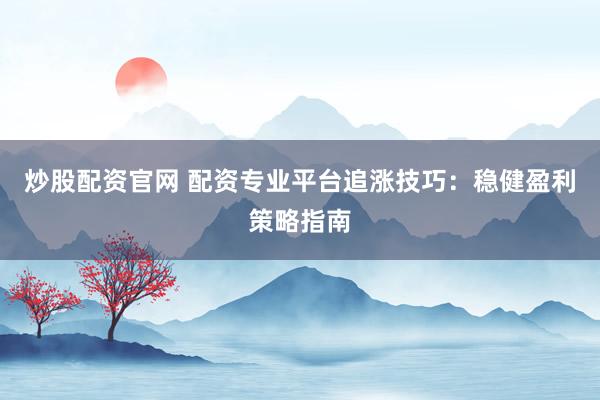 炒股配资官网 配资专业平台追涨技巧：稳健盈利策略指南