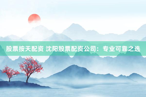 股票按天配资 沈阳股票配资公司：专业可靠之选