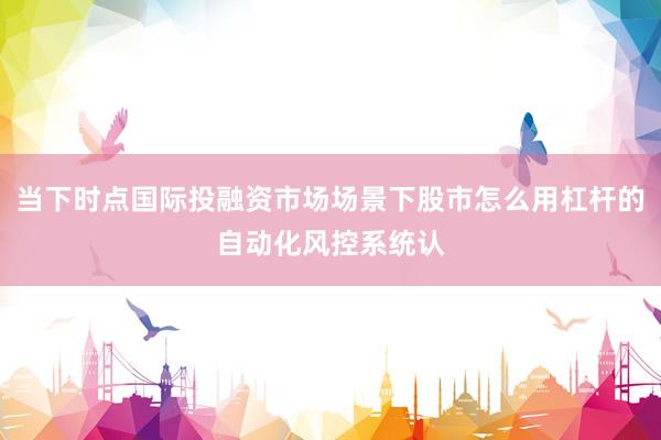 当下时点国际投融资市场场景下股市怎么用杠杆的自动化风控系统认