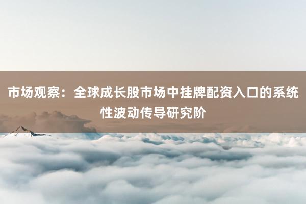 市场观察：全球成长股市场中挂牌配资入口的系统性波动传导研究阶