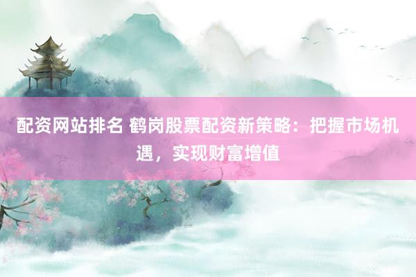 配资网站排名 鹤岗股票配资新策略：把握市场机遇，实现财富增值
