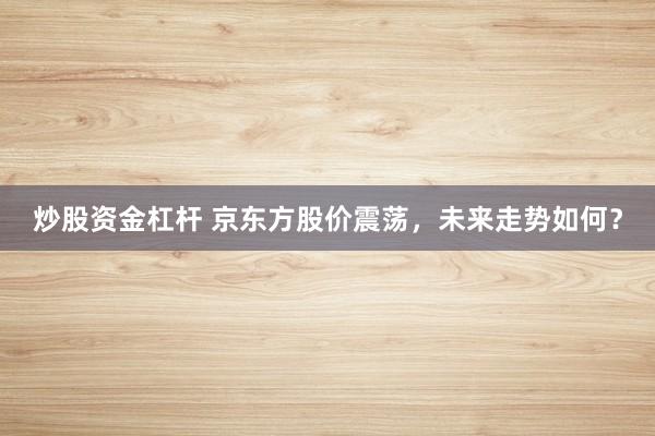 炒股资金杠杆 京东方股价震荡，未来走势如何？